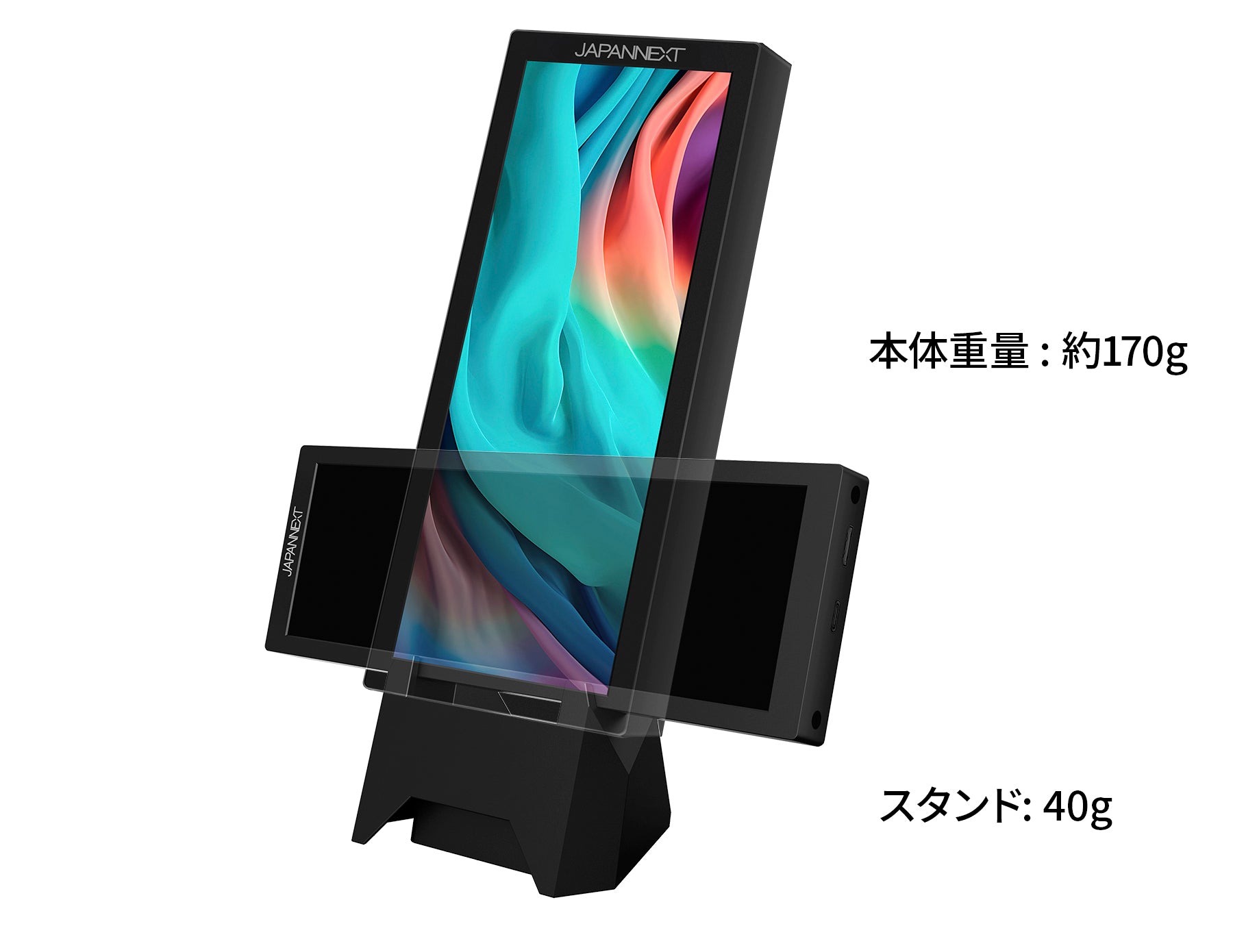 JAPANNEXT 7.8インチIPSパネル 400x1280解像度 小型縦型モバイル