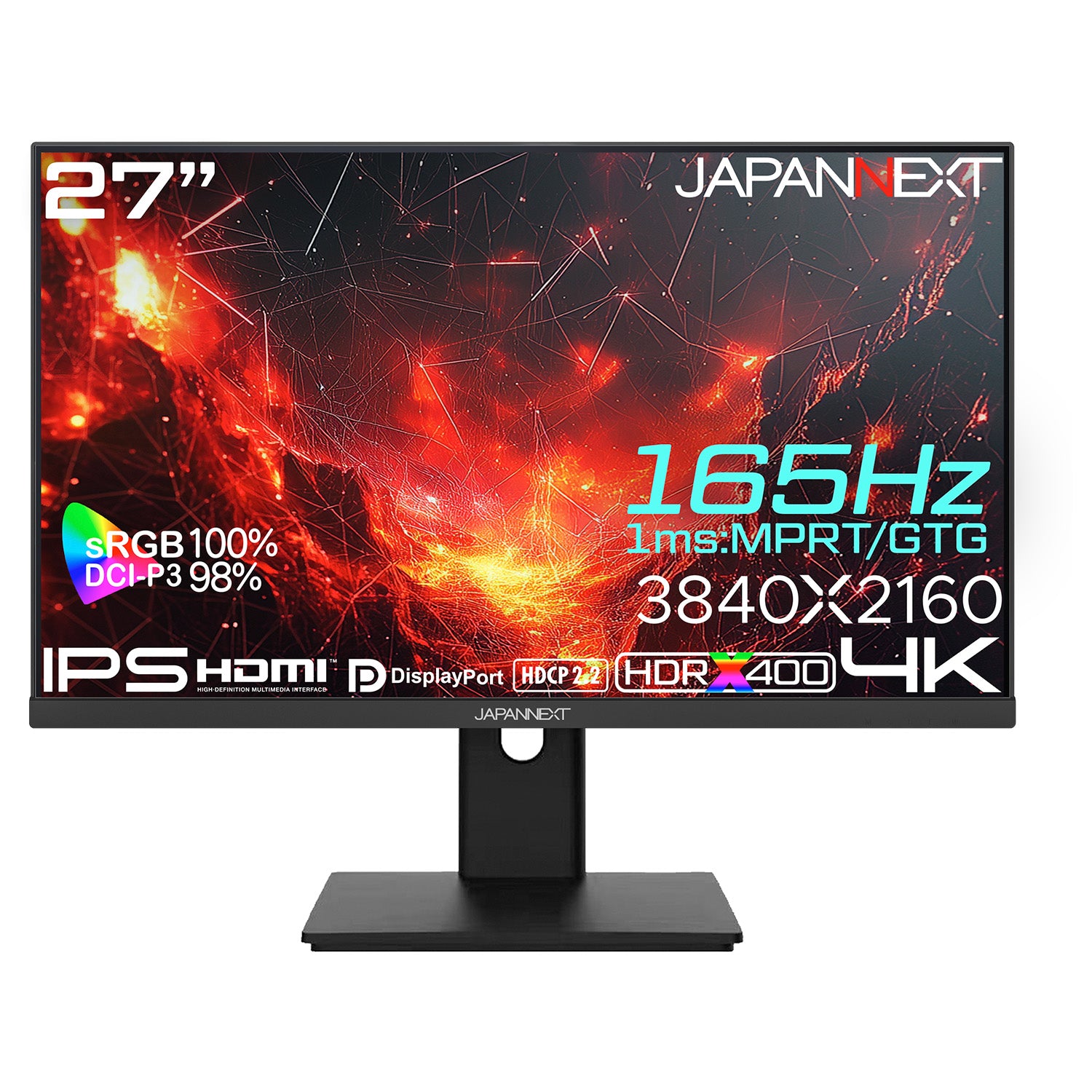 Amazon.co.jp限定】 JAPANNEXT 27インチ IPSパネル搭載 165Hz対応 4K
