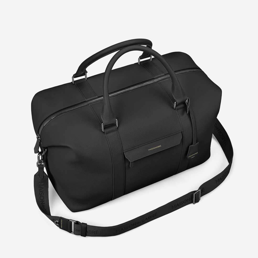 The Boston Bag - Black Caviar – MAISON de SABRÉ