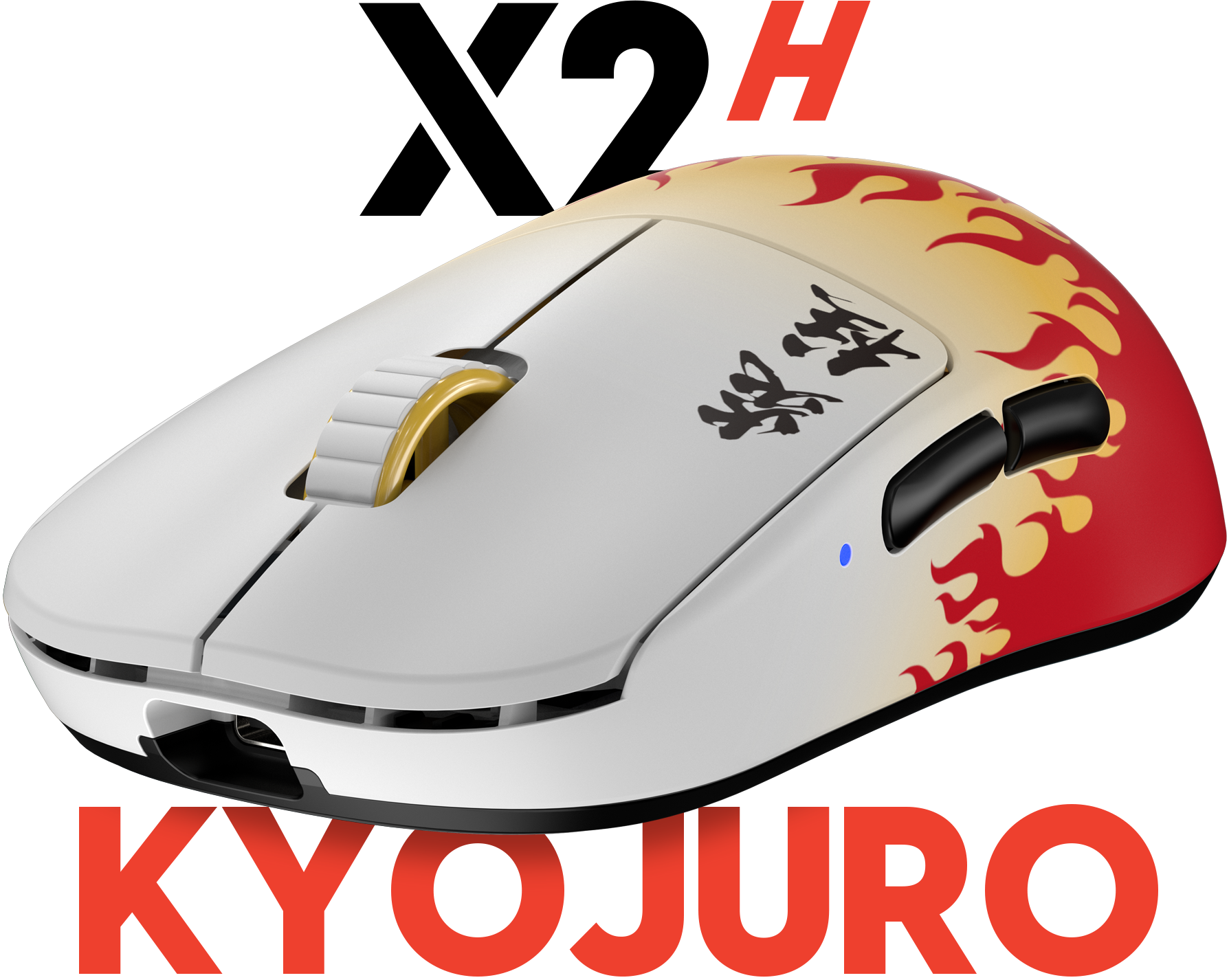 鬼滅の刃] 煉獄杏寿郎 X2H Medium Gaming Mouse – Pulsar Gaming Gears