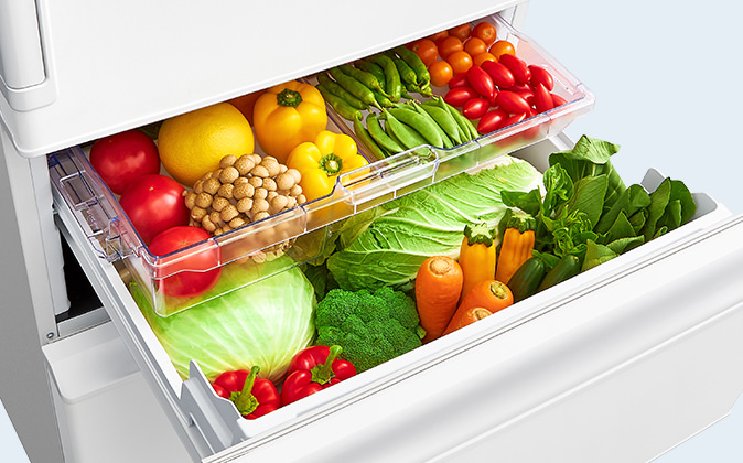 野菜室 | SJ-PW37K | 冷蔵庫：シャープ