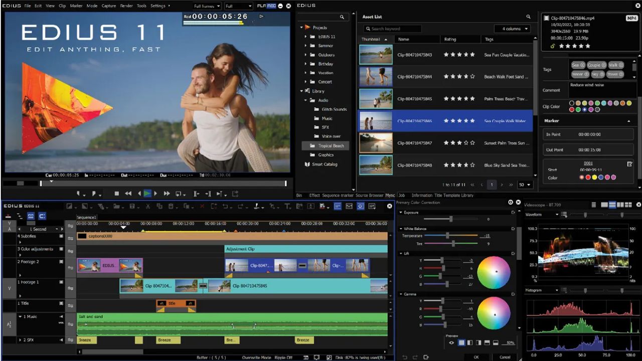 グラスバレー、EDIUS 11最新アップデート公開。RTX 50シリーズ対応で