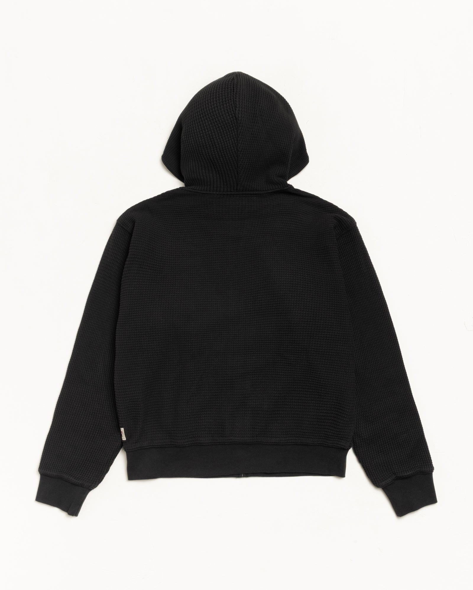 Double Layer Waffle Zip Hoodie – Black | Tops | Stüssy Japan