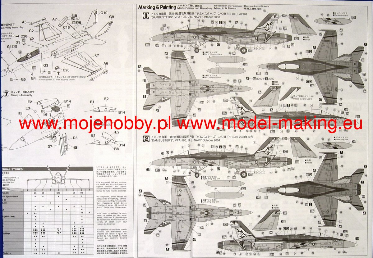 F/A-18C HORNET CHIPPY HO HISTORY (Three kits in one box) Hasegawa