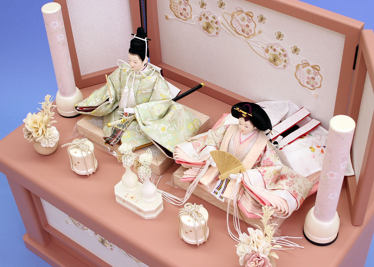 雛人形収納飾り 60cm 芥子親王収納セット ピンク | 寿鳳人形 東芸 – 寿