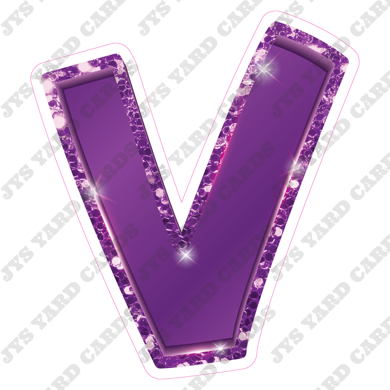 Single Letters: 12” Bouncy Metallic Purple – JYS Party Decor