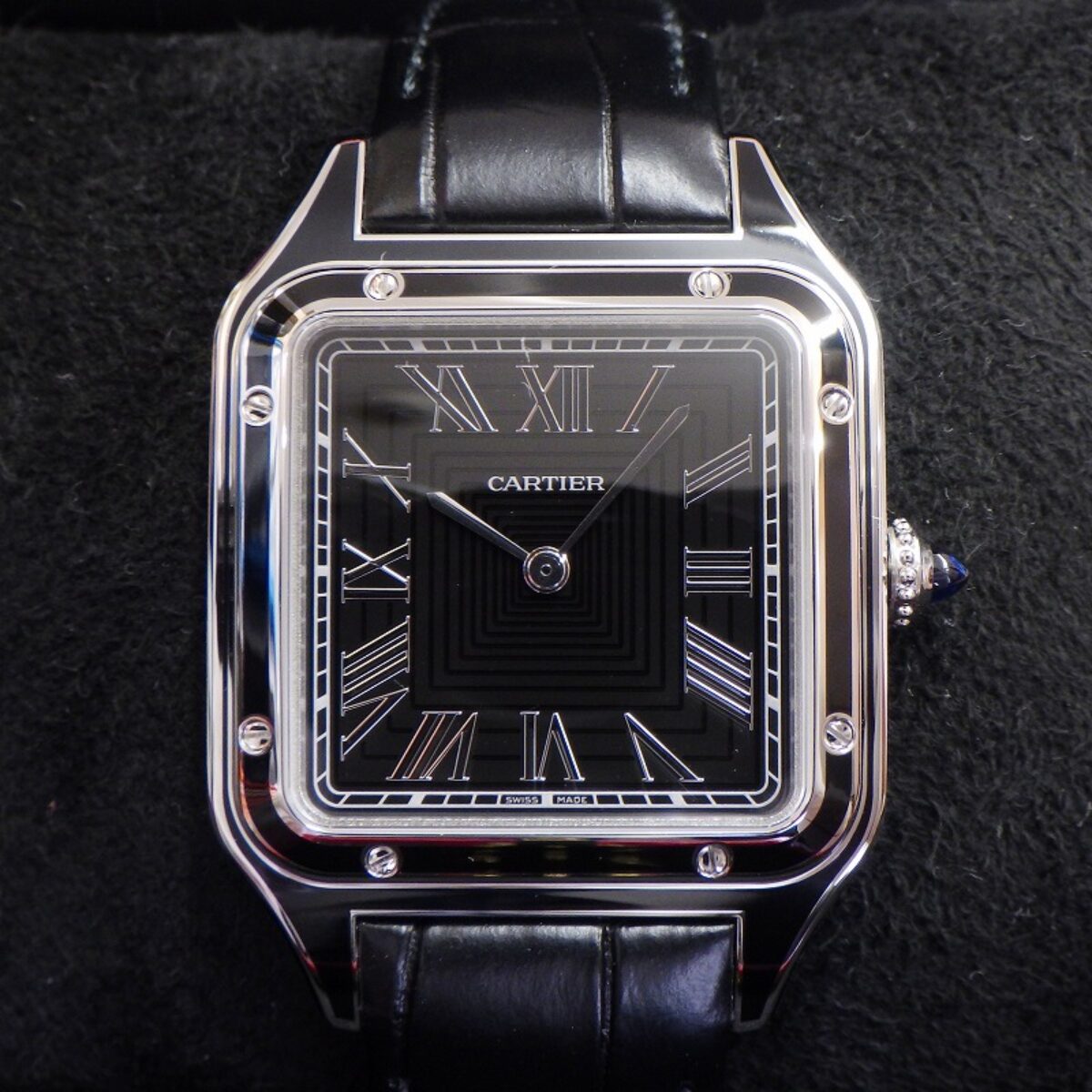 カルティエの手巻き腕時計！！WSSA0046/サントス デュモン ブラック
