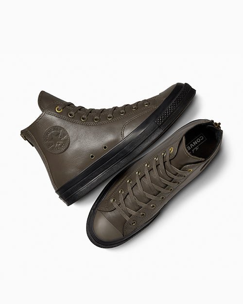 CT70 レザージップ ブラウン ハイカット A02110C - Kanverse.kr