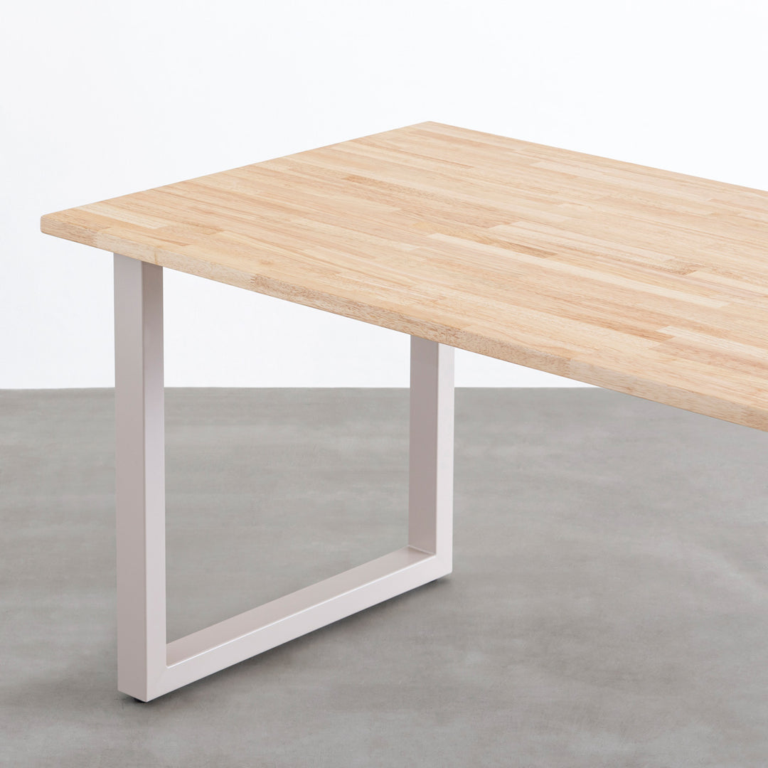 THE TABLE / ラバーウッド ナチュラル × Colored Steel 全8色 NATURE