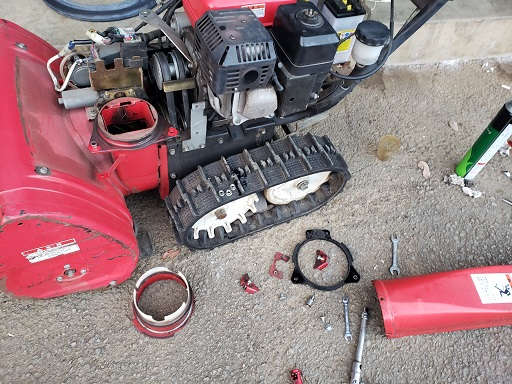 HONDA 除雪機 HS760 電動シューター修理