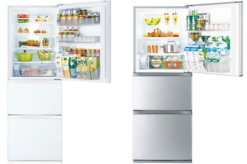 東芝、野菜室を真ん中に配置した少人数世帯向け300Lクラス冷蔵庫