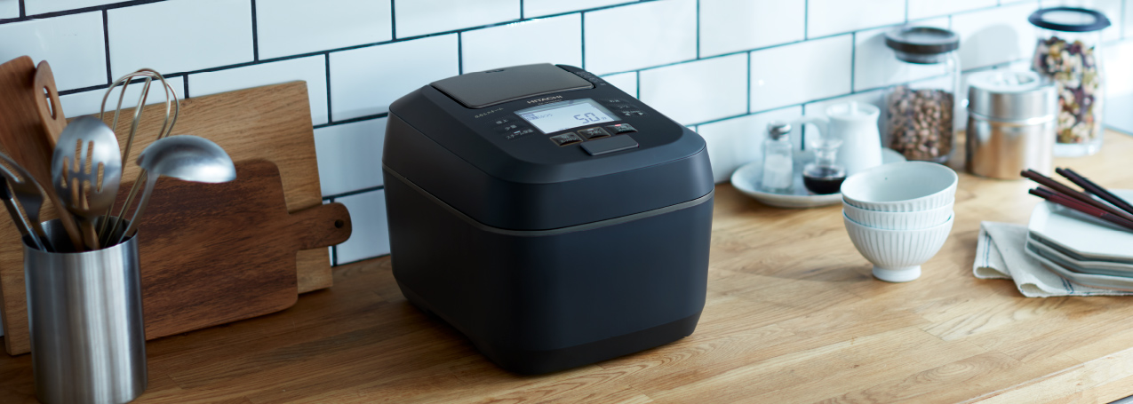 特長：蒸気カット ：炊飯器 ： 日立の家電品