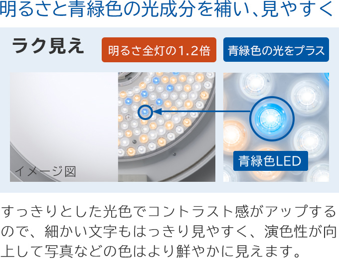 特長：ラク見え ： 日立の家電品
