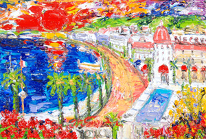 鈴木マサハル「ニース」油彩SM