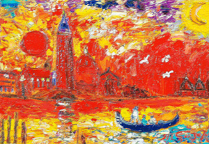 鈴木マサハル「ベネチア」油彩SM