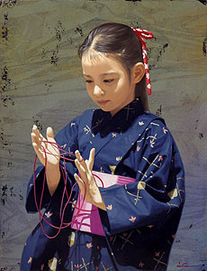 清水悦男「風祭」油彩6号