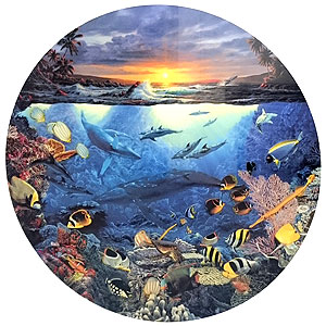 クリスチャン・ラッセン「サークル オブ ライフ」版画63.5×63.5cm