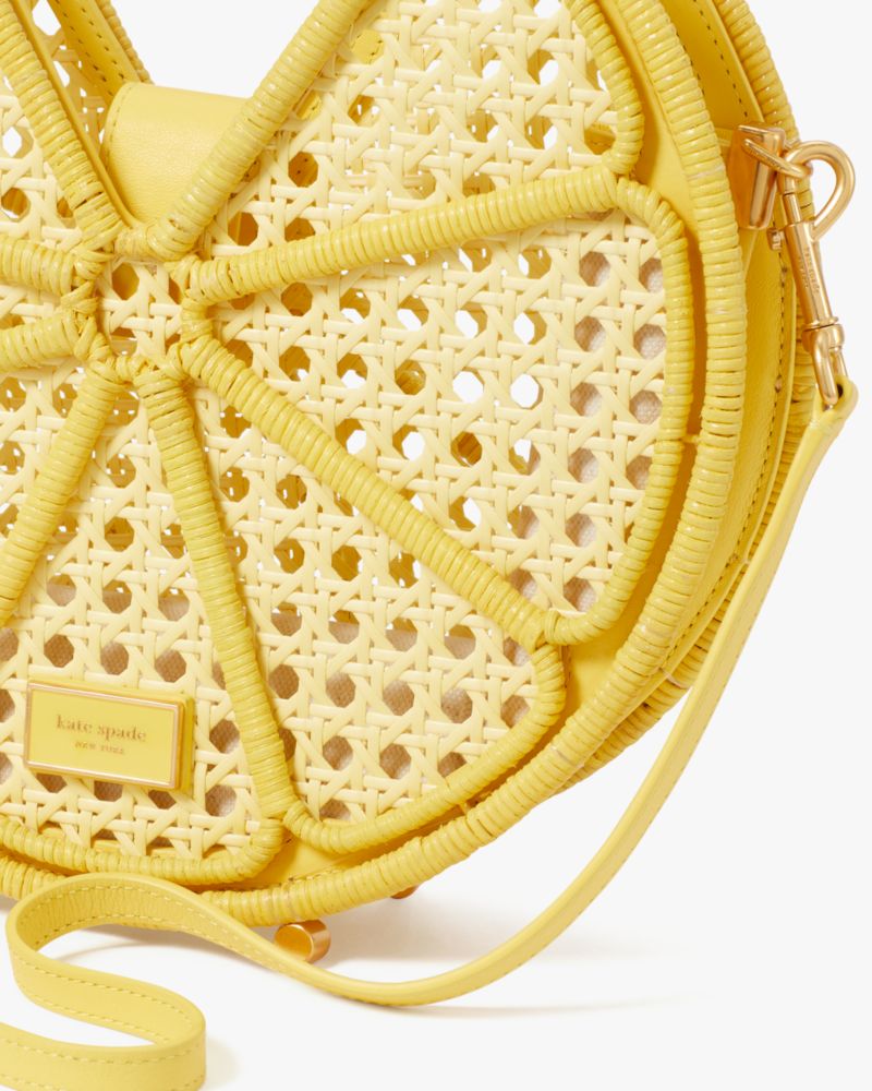 Lemon Drop Rattan Top Handle Bag | Kate Spade New York
