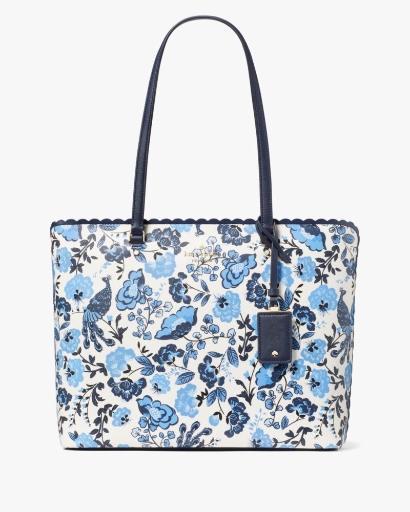 Perfect Plume Peacock Floral Printed Large Tote | Kate Spade NL