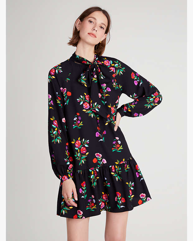 オータム フローラル タイネック ドレス | ウェア | ケイト・スペード