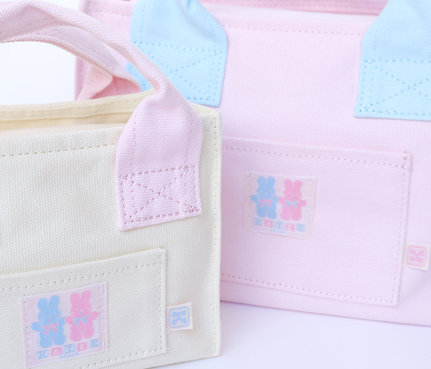 KATIE LOGO fluffy bunny canvas mini tote – Katie Tokyo