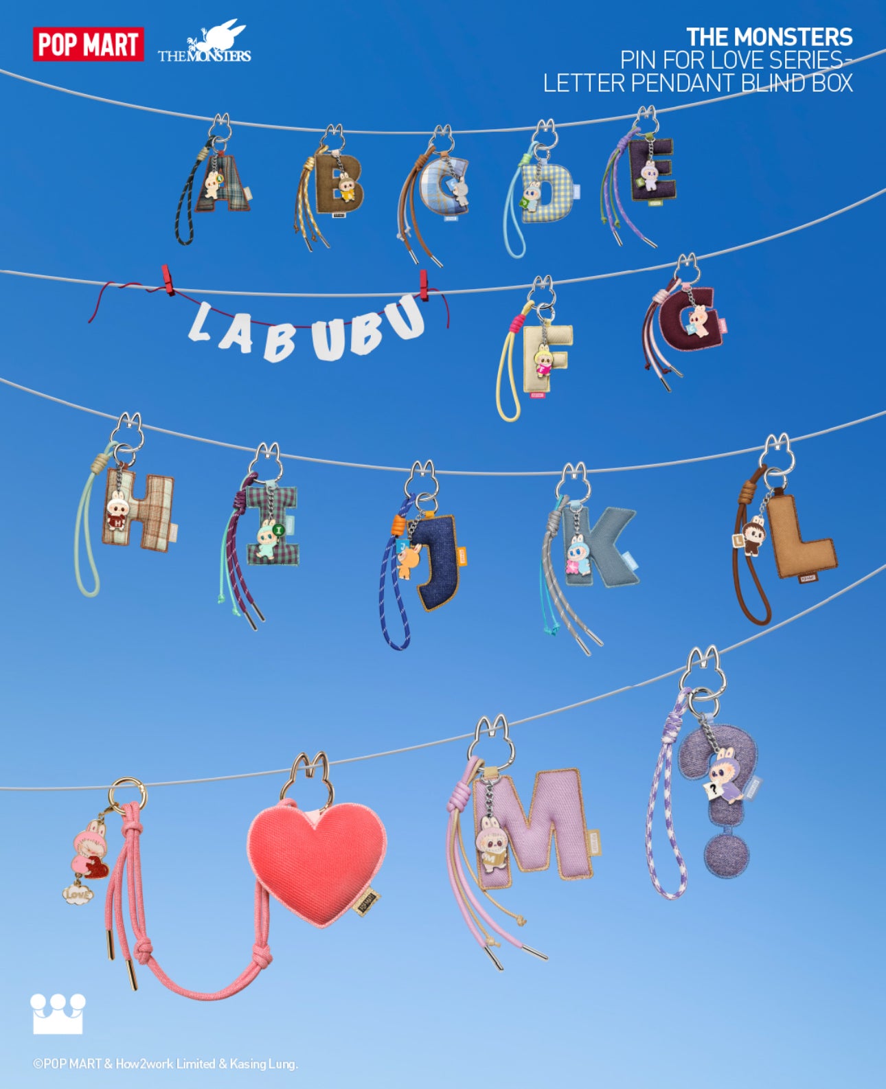 Popmart The Monster Pin For Love Series Limited Edition | Letter