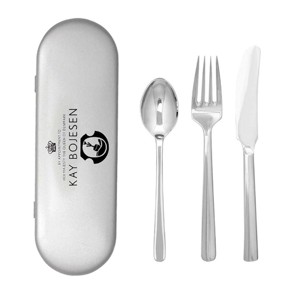 Travel set | Polished steel | Matt steel | Cutlery | Kay Bojesen