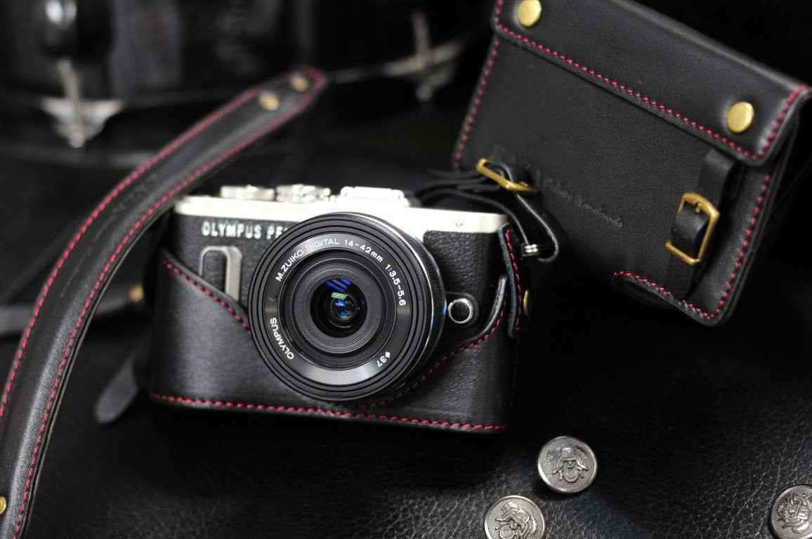 Olympus EPL 10 / E PL9 / E PL8 Series Leather Camera Case - Kaza