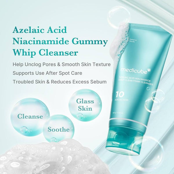 Azelaic Acid Niacinamide Foam Cleanser – Deep Clean & Brighten