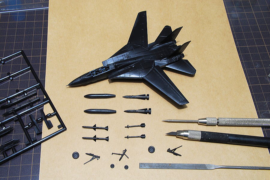 F-14A ブラックトムキャット アメリカ海軍艦上戦闘機 レベル 1/144
