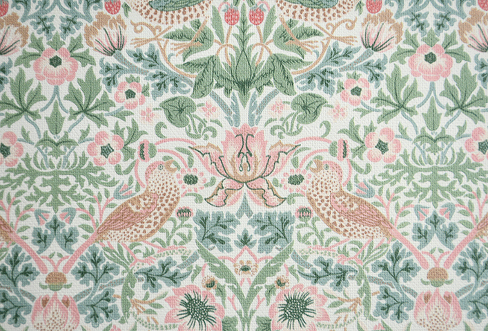 ウィリアム・モリス ブックカバー シンプリーいちご泥棒（pink）｜恵文