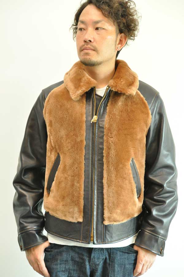 Y'2 LEATHER HORSE HIDE GRIZZLY JACKET INDIGO HORSE(熊ジャン) 25