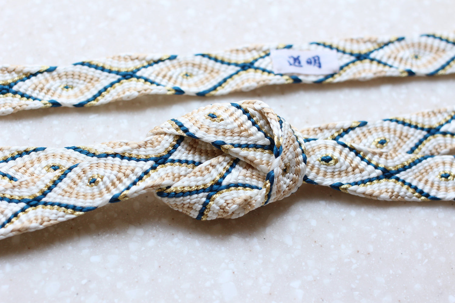 唐組「桐壺」紺〈帯締め〉 – 有職組紐 道明