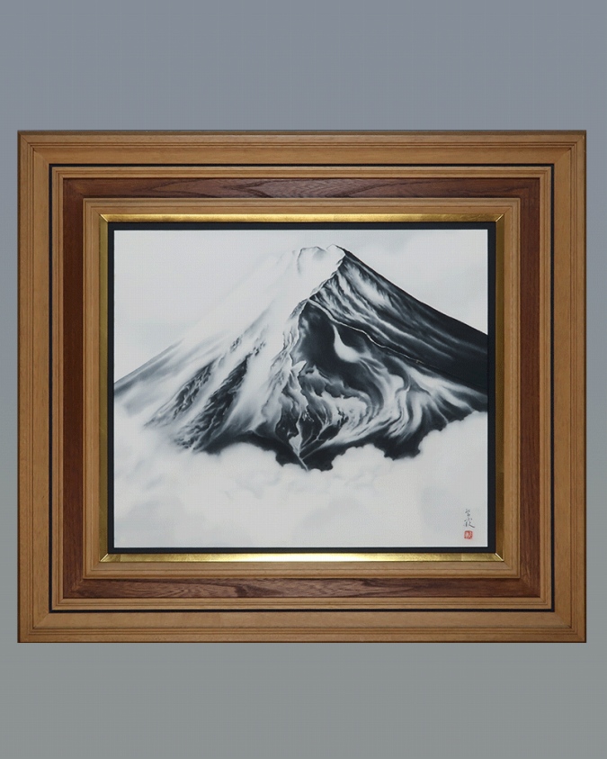 清竹紫秋 雲上富士 [10号] | 掛軸(掛け軸)販売／表装ご依頼は掛軸