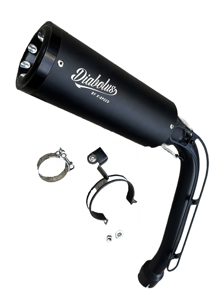 K-SPEED CL28J Super Black Slip-on Exhaust For HONDA CL500 Diabolus