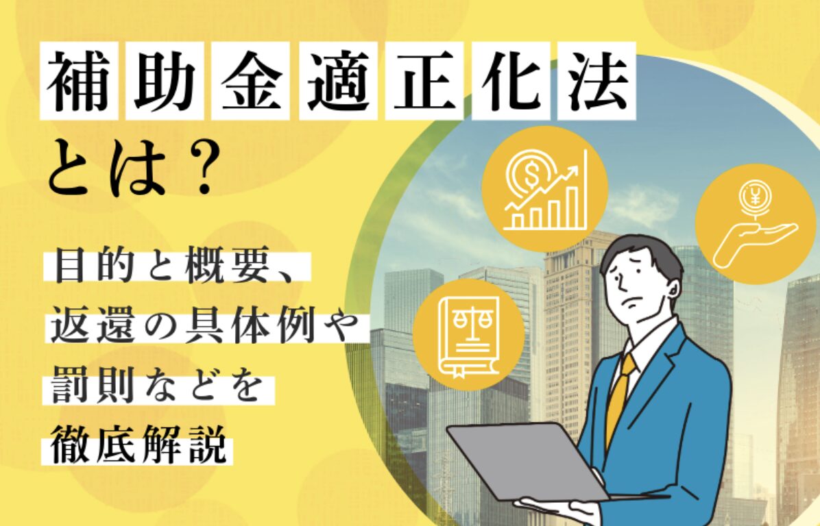 補助金適正化法とは？目的と概要、返還の具体例や罰則などを徹底解説