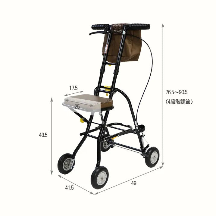 乗り物移動時に便利なシルバーカー】軽快KウォーカーIII S │おしゃれ