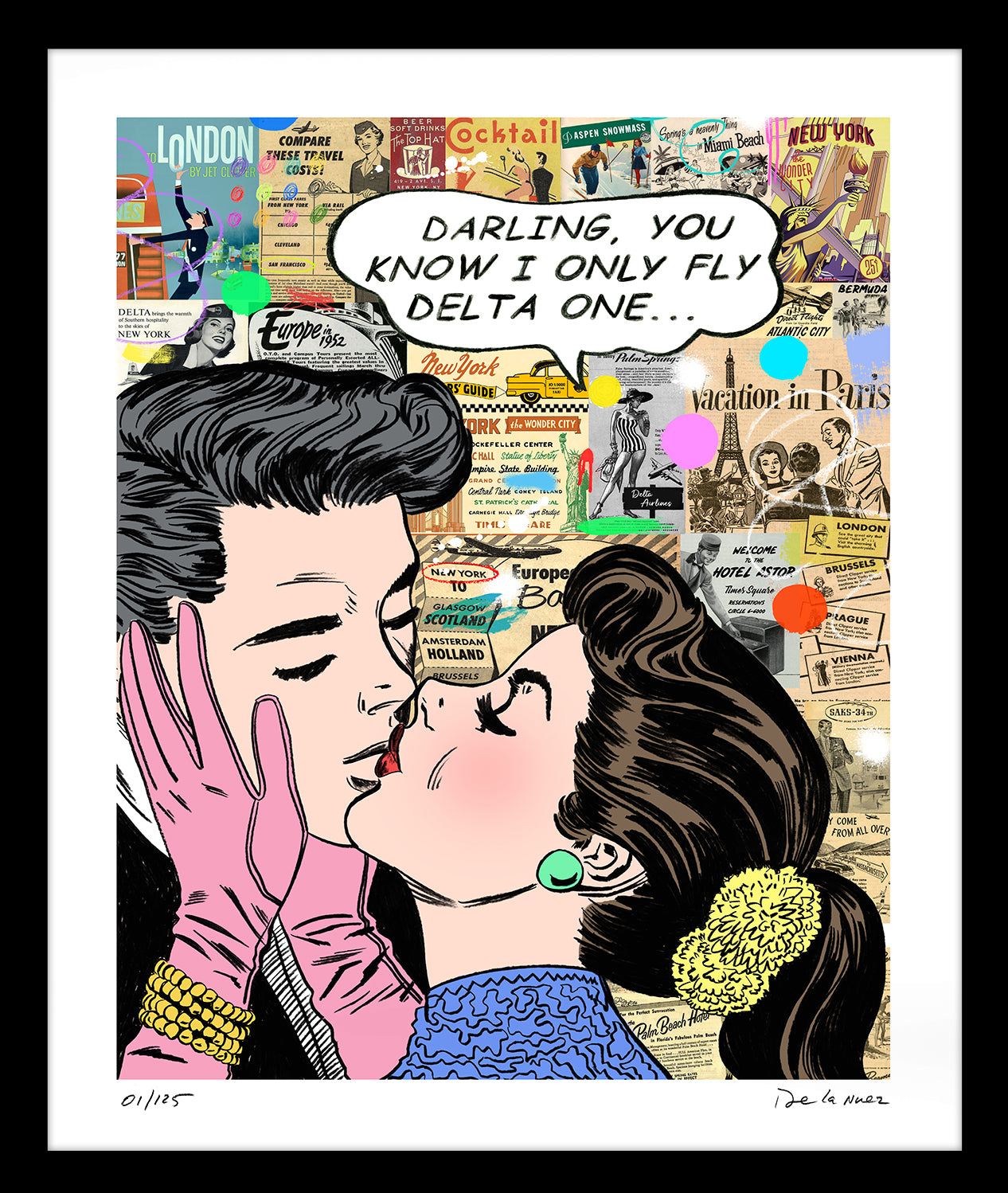 Delta One Travel the World Limited Edition Framed | Nelson De La