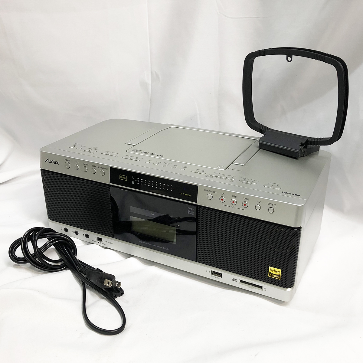 東芝 Aurex TY-AK1 SD/USB/CD ラジオカセットレコーダー ハイレゾ対応
