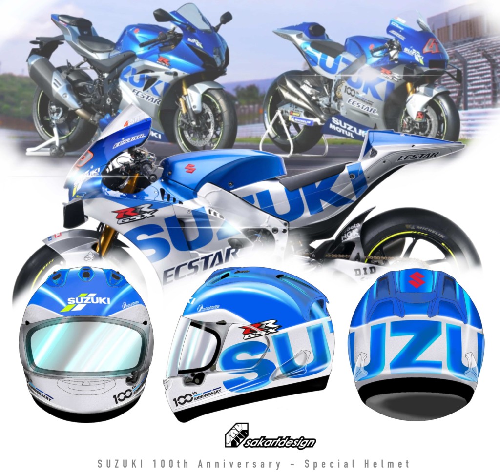 スズキ創立100周年記念ヘルメット SAK_ART DESIGN ダヴィデ