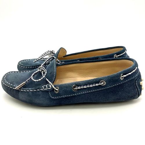 トッズ TOD'S ドライビングシューズ ローファー スウェード ブルー 約