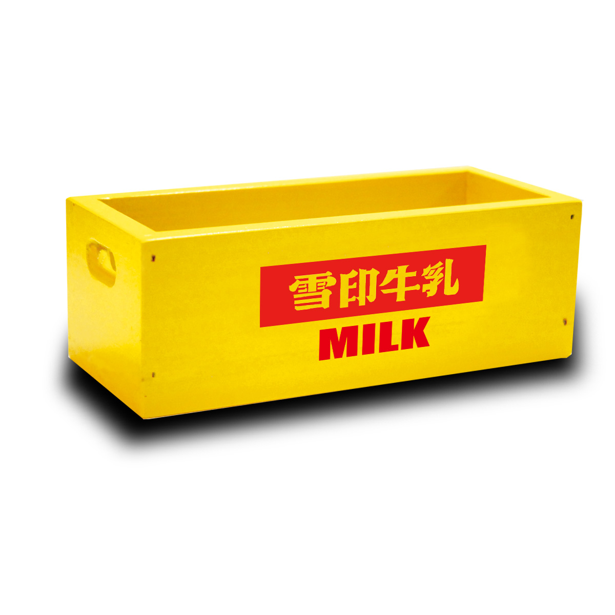 ミニ牛乳箱トレー】レトロな、昭和懐かしロゴ入りキバコヤ（木箱屋