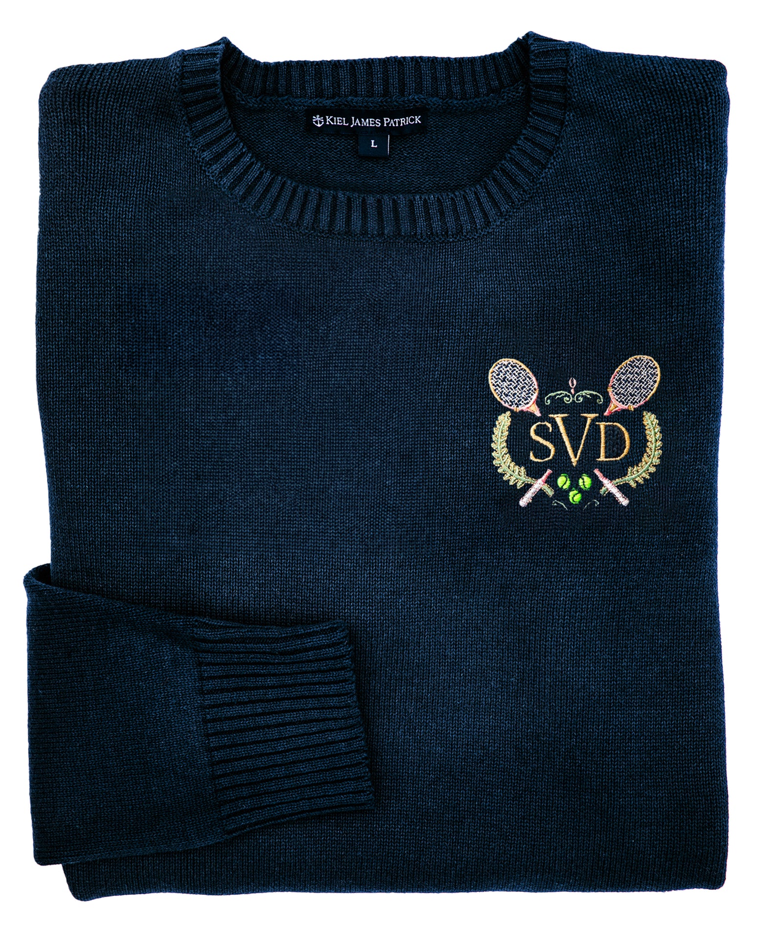 KJP Women's Newport Tennis Club Embroidered Monogram Sweater
