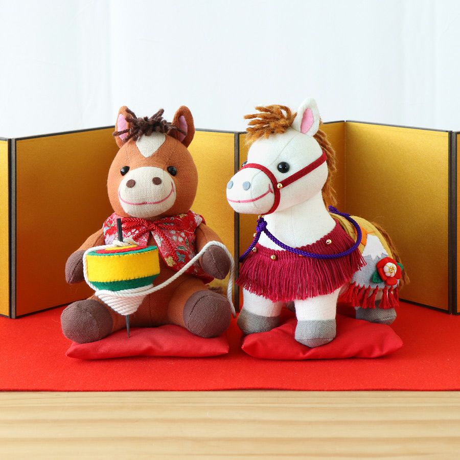 2026干支ぬいぐるみキット 富士の飾り馬 |生地 和柄/和布/ちりめん手芸