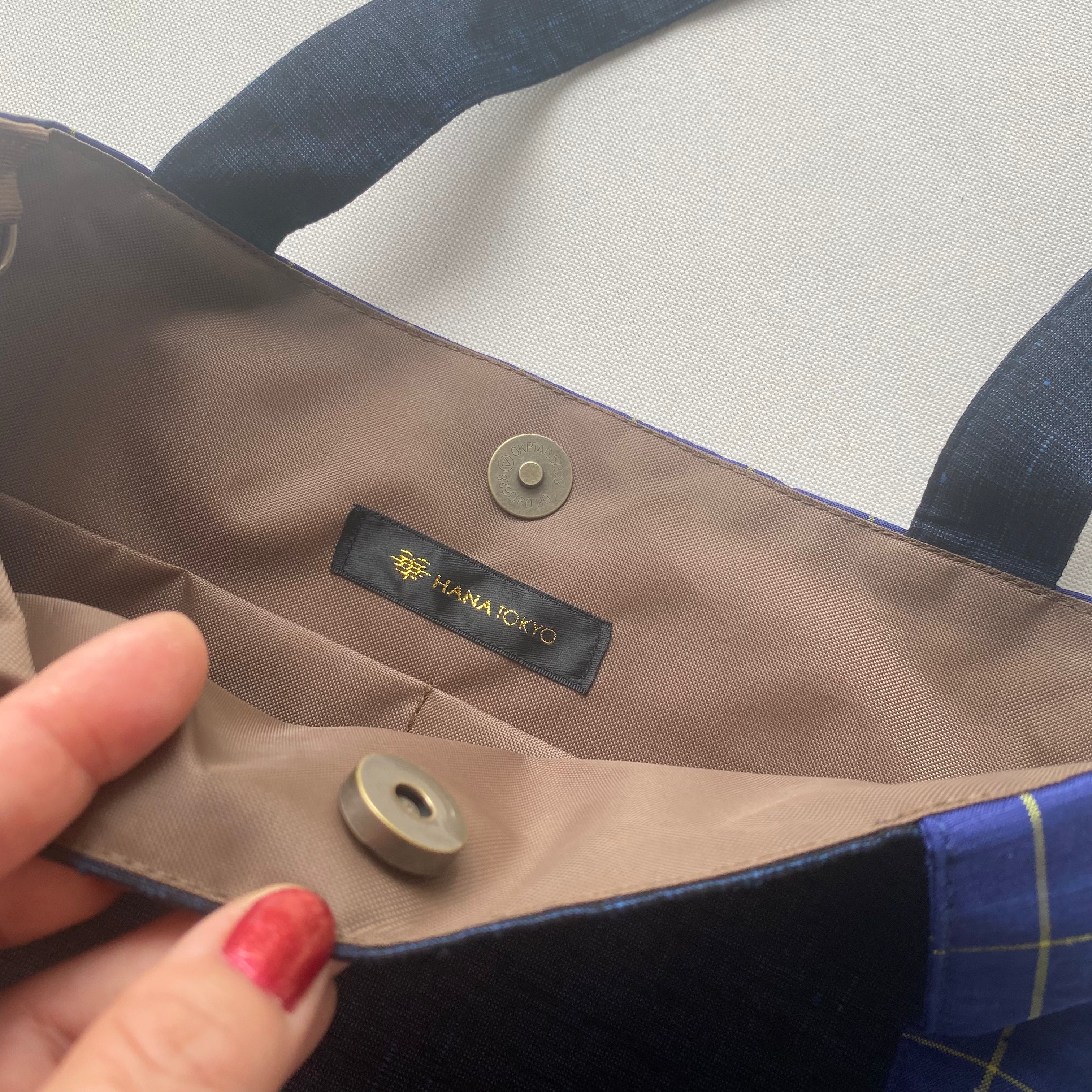 HANA TOKYO / 着物トートバッグ [紬 藍色]