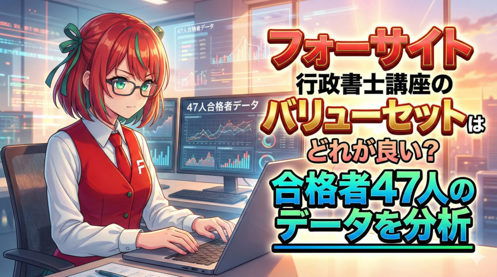 フォーサイト行政書士 合格者47人のバリューセットはどれ？