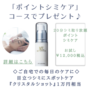 20分間🔹シミ取り放題🔹低周波で集中シミケア🔹横浜市都筑区センター北