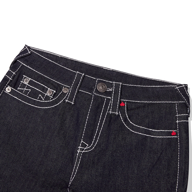 KIRSH X TRUERELIGION ステッチポイントブーツカットデニムパンツ