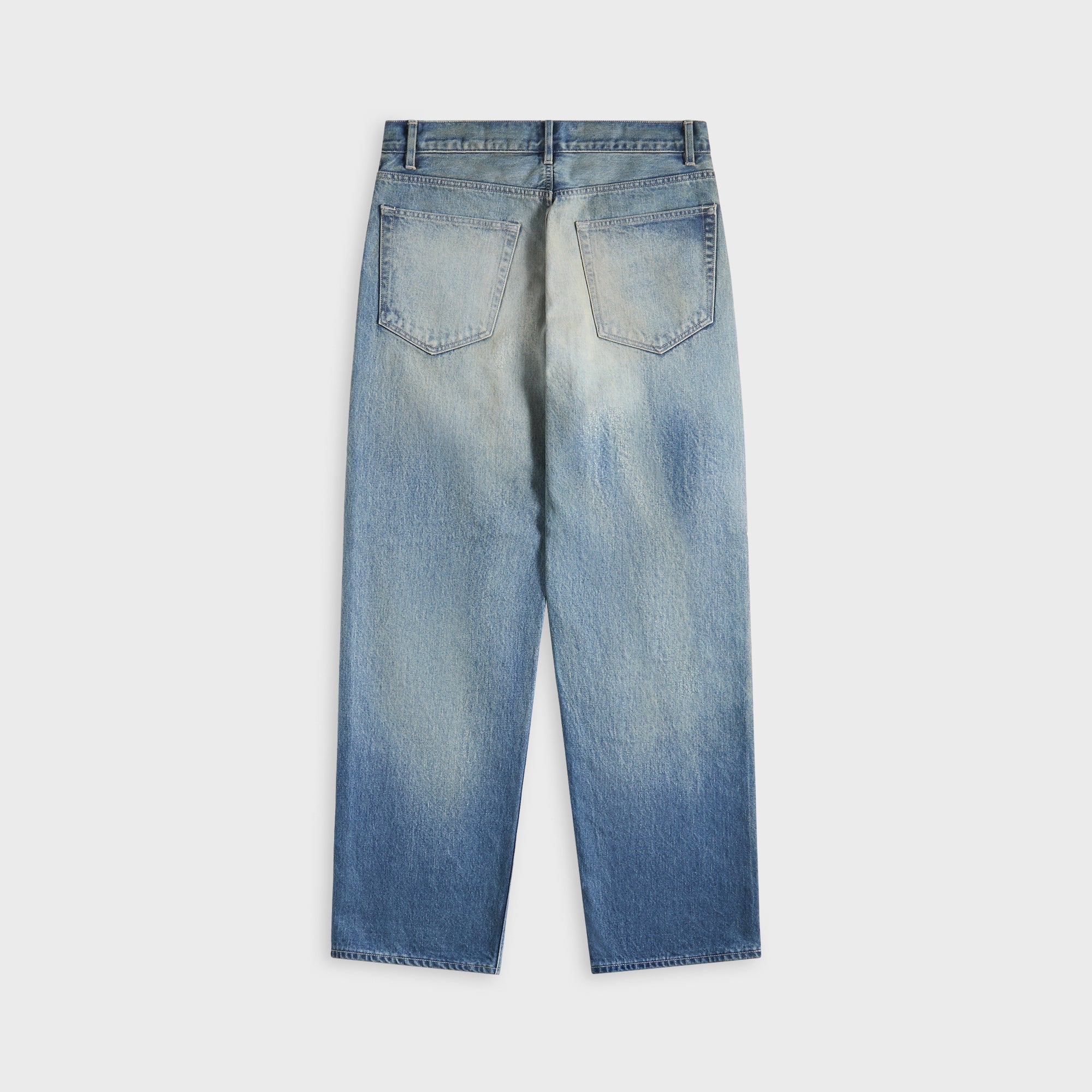 Auralee Selvedge Faded Heavy Denim Wide Pants - Faded Indigo – Kith