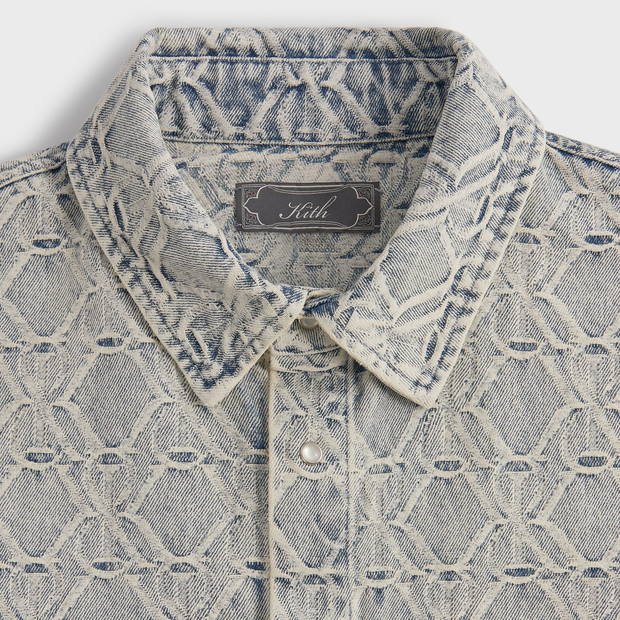 Kith Jacquard Crest Denim Apollo Shirt - Atom
